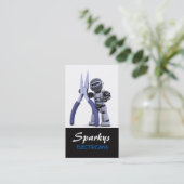 Carte de visite d'électricien (Debout devant)