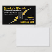 Carte de visite d'électricien (Devant / Derrière)