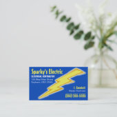Carte de visite d'électricien (Debout devant)