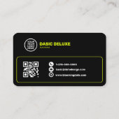 Carte de visite d'électricien avec logo et code QR (Dos)