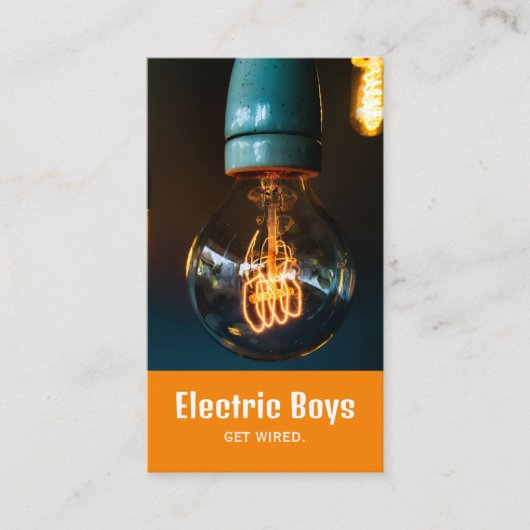 Carte de visite d'électricien cool (Devant)