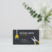 Carte de visite d'électricien de coupeur de câbles (Debout devant)