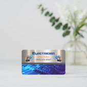 Carte de visite d'électricien de main de métal (Debout devant)