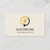 Carte de visite d'électricien | Design imprimable (Devant)