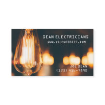 Carte de visite d'électricien électricité