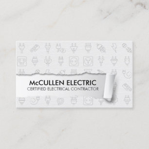 Carte de visite d'électricien entrepreneur en élec