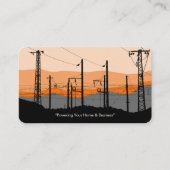 Carte de visite d'électricien moderne avec lignes (Devant)