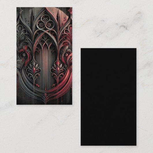 Carte de visite d'élégance gothique (Devant / Derrière)