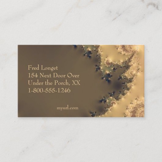 Carte de visite d'élégance pure (Devant)