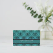Carte de visite d'élégance sans pareil, Turquoise (Debout devant)