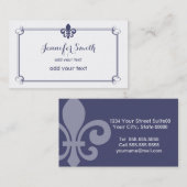 Carte de visite d'Elegant Fleur de Lis (Devant / Derrière)