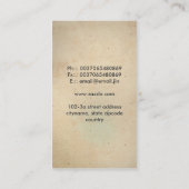 carte de visite d'éléphant (Dos)