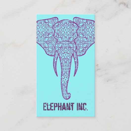 Carte de visite d'éléphant de paix de StellaRoot (Devant)