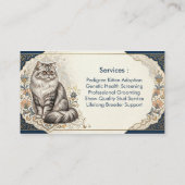 Carte de visite d'élevage de chats Persans personn (Dos)