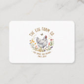 Carte de visite d'élevage de poulets Vendeur d'œuf (Devant)