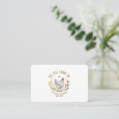 Carte de visite d'élevage de poulets Vendeur d'œuf (Debout devant)