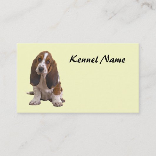 Carte de visite d'éleveur de Basset Hound (Devant)