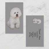 Carte de visite d'éleveur de Bichon Frise (Devant / Derrière)