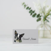 Carte de visite d'éleveur de Boston Terrier (Debout devant)