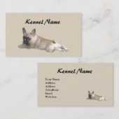 Carte de visite d'éleveur de bouledogue français (Devant / Derrière)