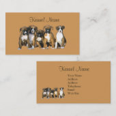 Carte de visite d'éleveur de boxeur (Devant / Derrière)