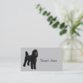 Carte de visite d'éleveur de caniche (Debout devant)