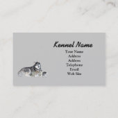 Carte de visite d'éleveur de chien de traîneau (Dos)