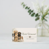 Carte de visite d'éleveur de chiens (Debout devant)