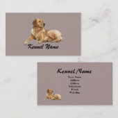 Carte de visite d'éleveur de golden retriever (Devant / Derrière)