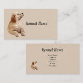 Carte de visite d'éleveur de golden retriever (Devant / Derrière)