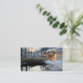 Carte de visite d'éleveur de golden retriever (Debout devant)