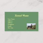 Carte de visite d'éleveur de Pinscher de dobermann (Dos)