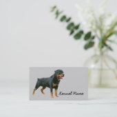 Carte de visite d'éleveur de rottweiler (Debout devant)