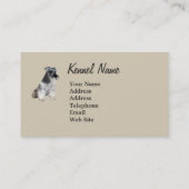 Carte de visite d'éleveur de Schnauzer miniature (Dos)