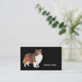 Carte de visite d'éleveur de Sheltie (Debout devant)