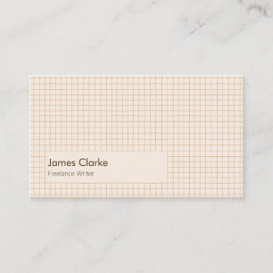 Carte De Visite Délicat crémeux Brown À damiers Motif