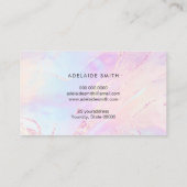 Carte De Visite délicat design bleu violet rose (Dos)