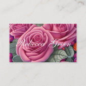 Carte De Visite Délicat Pastel Mariage rose (Devant)