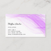 Carte de visite Delicate Purple Gold Détails (Dos)
