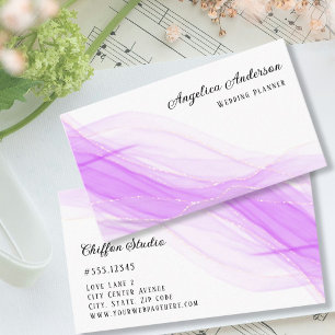 Carte de visite Delicate Purple Gold Détails