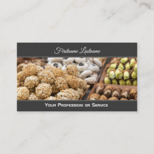 Carte De Visite Délicieuse pâtisserie confiserie et biscuits