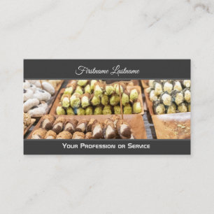 Carte De Visite Délicieuse pâtisserie confiserie et biscuits