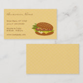 Carte de visite délicieux de sandwich (Devant / Derrière)