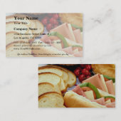 Carte De Visite Délicieux pain, sandwiches, tarte et biscuits (Devant / Derrière)