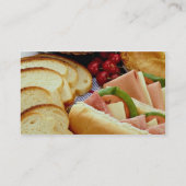 Carte De Visite Délicieux pain, sandwiches, tarte et biscuits (Dos)