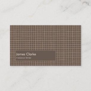 Carte De Visite Delicy Brown Creamy À damiers Motif
