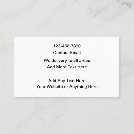 Carte De Visite Delivery And Courier Services Business Card (Dos)