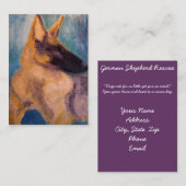 Carte de visite, délivrance de berger allemand (Devant / Derrière)