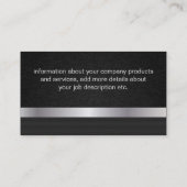 Carte De Visite Deluxe | texture / argent / carbone (Dos)
