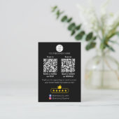 Carte De Visite Demande d'avis de petite entreprise sur GOOGLE et (Debout devant)